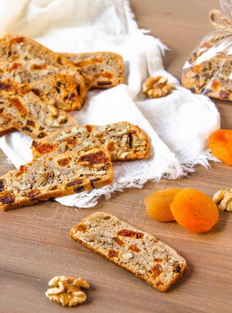 Gluten Free Biscotti with Apricots and Walnuts