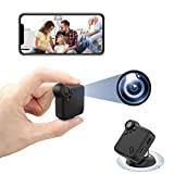 Mini Spy Camera Wireless Nanny Cam with Night Vision & Motion Detection Small Home Security Surveillance Cameras 1080P HD Hidden Camera with Audio & Wide Angle for Car, Home, Office