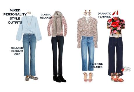 how to mix personality styles in jeans and top outfits