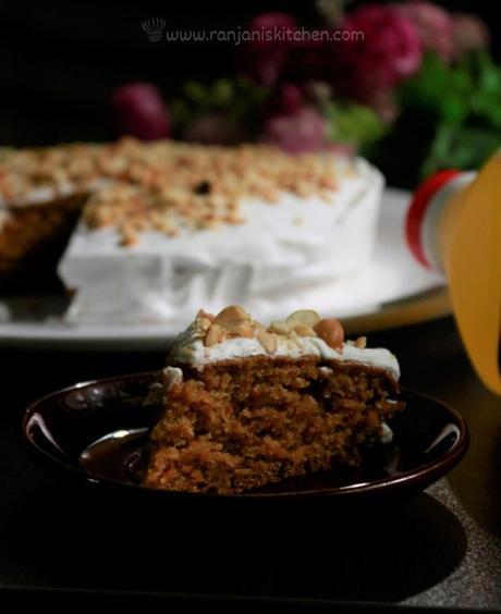 eggless carrot cake recipe | carrot cake in pressure cooker