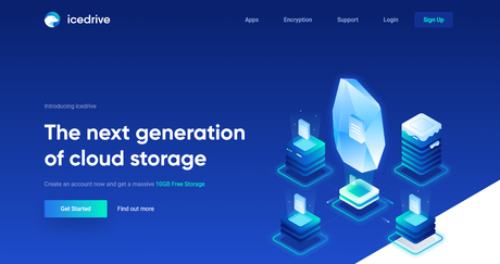 Icedrive homepage – Best Cloud Storage Service for Mobile Users