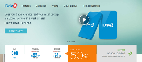 iDrive Personal- overall best cloud storage service