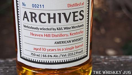 2009 Archives Heaven Hill 10 Years American Whiskey Lower Label