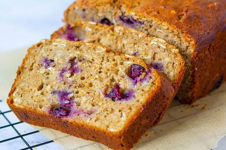 Blueberry Bread with Oats and Bananas