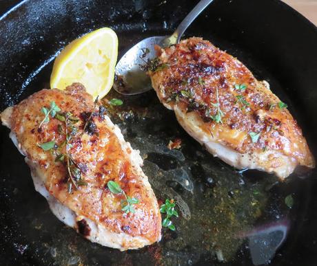 Pan Roasted Chicken Breasts with Thyme