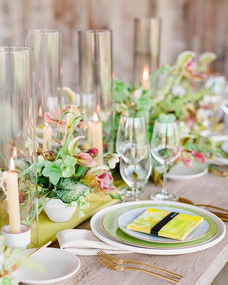 how to choose wedding colors avacado table decor