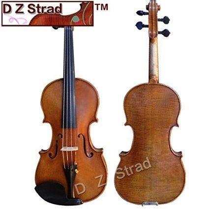 D Z Strad Violin - Model 600 - Light Antique Finish with Dominant Strings, Case, Bow and Rosin