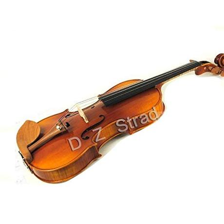 D Z Strad Model 220 4/4 Full Size Violin with Dominant strings, bow, case, rosin and shoulder rest-Open Clear Tone