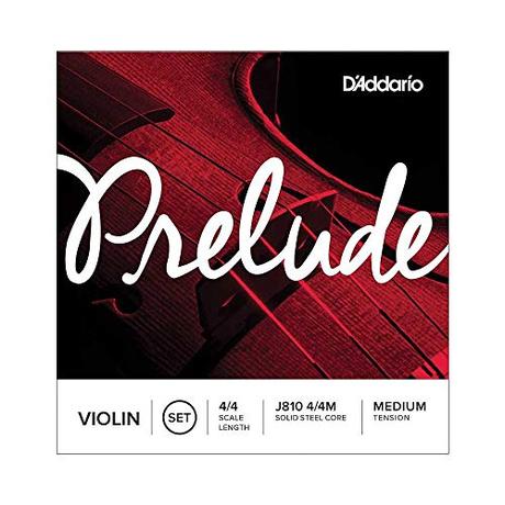 D’Addario Prelude Violin String Set, 4/4 Scale Medium Tension – Solid Steel Core, Warm Tone, Economical and Durable – Educator’s Choice for Student Strings – Sealed Pouch to Prevent Corrosion, 1 Set