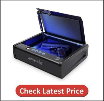 awesafe Under Bed Gun Safe with Fingerprint Identification and Biometric Lock