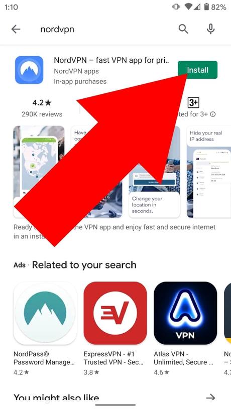 nordvpn google play store