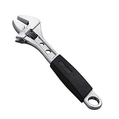 Jetech 8 Inch Soft Grip Adjustable Wrench, Forged, Heat-Treated Professional Shifter Spanner, Industry Grade Combination Wrench with 12-Point Box End, Comfy Ergonomic Handle, Metric