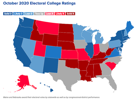 Newest Electoral College Map Looks Good For Biden / Harris