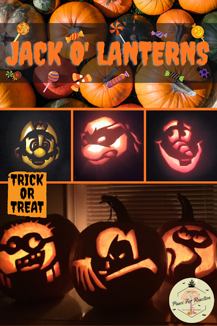 Jack o' Lanterns Halloween Paws For Reaction