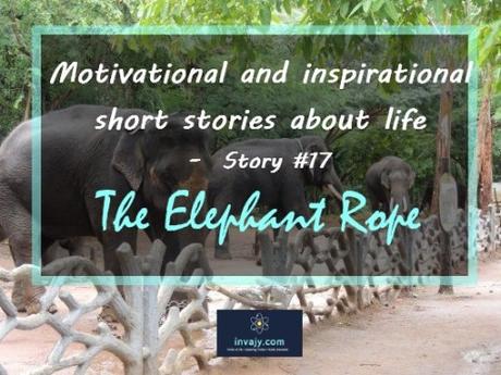 Short Inspirational Story about life – The Elephant Rope (Story # 17)