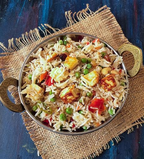 Matar Paneer Pulao recipe + Video