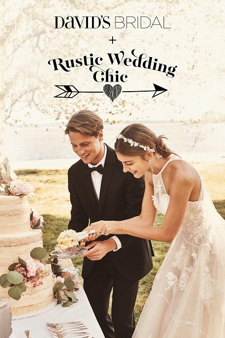 David's Bridal with Premier Online Wedding Destination, Rustic Wedding Chic