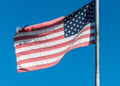 Two photos for election day, one patriotic and one partisan