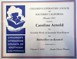 CLCSC Virtual Fall Gala and Award Ceremony: Nonfiction Award for Butterflies in Room 6