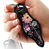 MUNIO Self Defense Kubaton Keychain with Ebook (Modern Flowers)