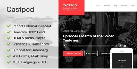  WordPress themes for Podcast