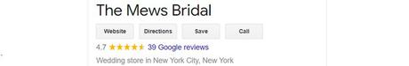 best bridal salon in NYC mews bridal review