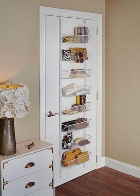 Small Bedroom Ideas with Door Mounted Racks - Harptimes.com