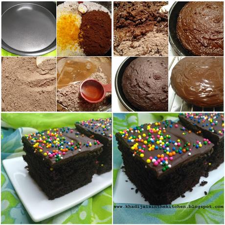 GÂTEAU MOELLEUX AU CHOCOLAT (SANS OEUF) / MOIST CHOCOLATE CAKE (EGGLESS ) / BIZCOCHO HÚMEDO DE CHOCOLATE (SIN HUEVO) / كعكة رطبة بالشوكولاتة  ( بدون بيض)