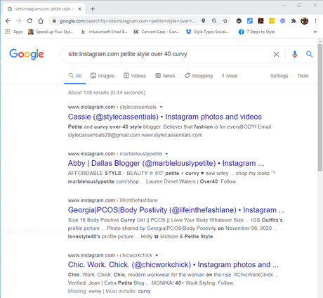 Google Search for Instagram Hashtags