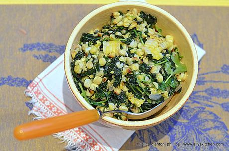 tuscan kale watercress roasted corn