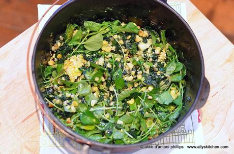 tuscan kale watercress roasted corn