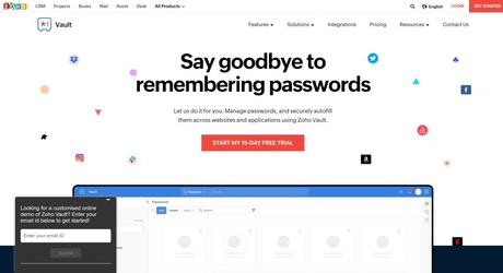 Zoho Vault password manager