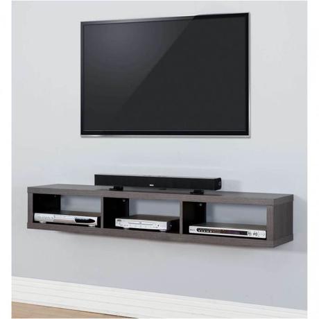 Full Wall Shelving Ideas for Wall Mounted TV