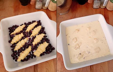 Blueberry Cream Cheese Croissant Bake