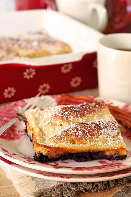 Blueberry Cream Cheese Croissant Bake