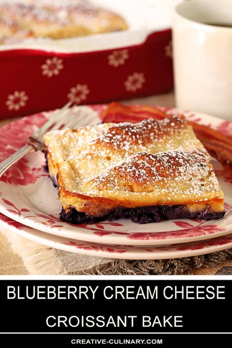 Blueberry Cream Cheese Croissant Bake