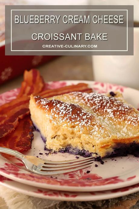 Blueberry Cream Cheese Croissant Bake