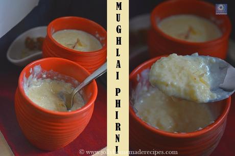 Mughlai Rice Phirni Recipe