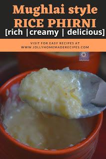 Kolkata Mughlai style Rice Phirni | Mughlai style Rice Pudding | Phirni Recipe