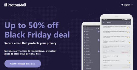 ProtonMail & ProtonVPN Black Friday Deals 2020 Upto 50% off