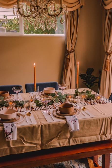 Pastel Colored Thanksgiving Tablescape Pastel Colored Thanksgiving Tablescape