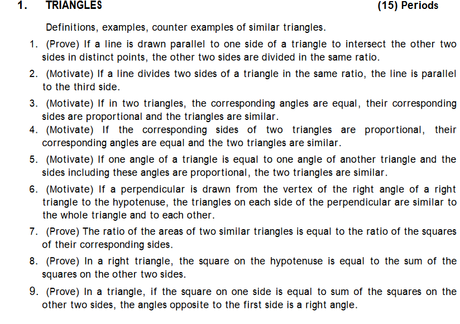 GEOMETRY Syllabus for cbse