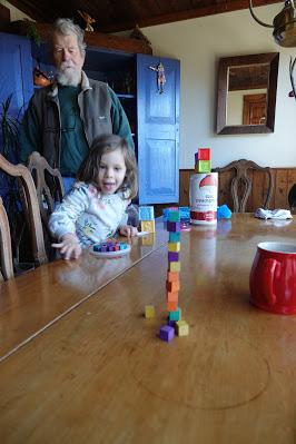 Josie Helps Make Blueberry Mango Buckle and Thee Is a Bulldozer Hand