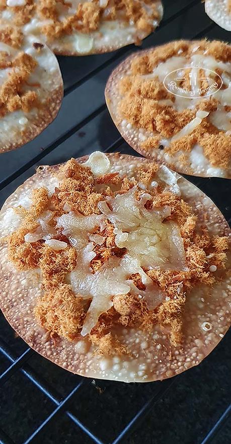 Crispy Cracker with Pork Floss and cheese 脆皮肉松和奶酪