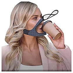 Image: Smart Magnetic Fashion Transparent Silicone Mask With Double Anti-Fog Open Hole Protective Can Opener Face Bandanas Reusable Washable Breathable Protection Easy Drinking Eating Smoking