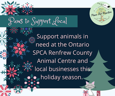 OSPCA Renfrew County Paws to Support Local holiday fundraiser for pets and local business