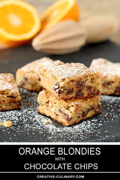 Best Chocolate Chip Blondies with Orange Zest