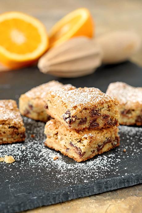 Best Chocolate Chip Blondies with Orange Zest