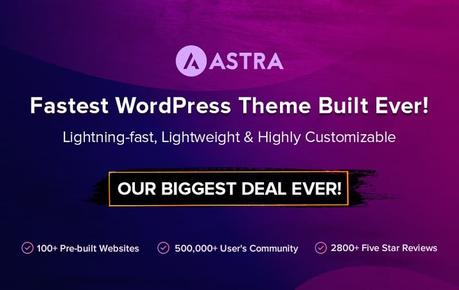 Astra Theme Black Friday Sale 2020 – Upto 40% Discount, Biggest Ever Deal!