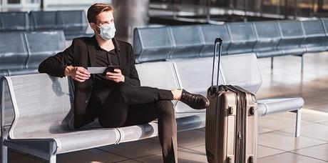 man wearing mask outdoors